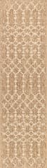 Isolated view of Brown Runner Modern Trellis Indoor/Outdoor Rug, showcasing its design