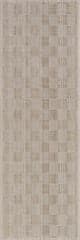 Isolated view of Brown Runner Sahari Modern Woven Striped Indoor/Outdoor Washable Rug, showcasing its design