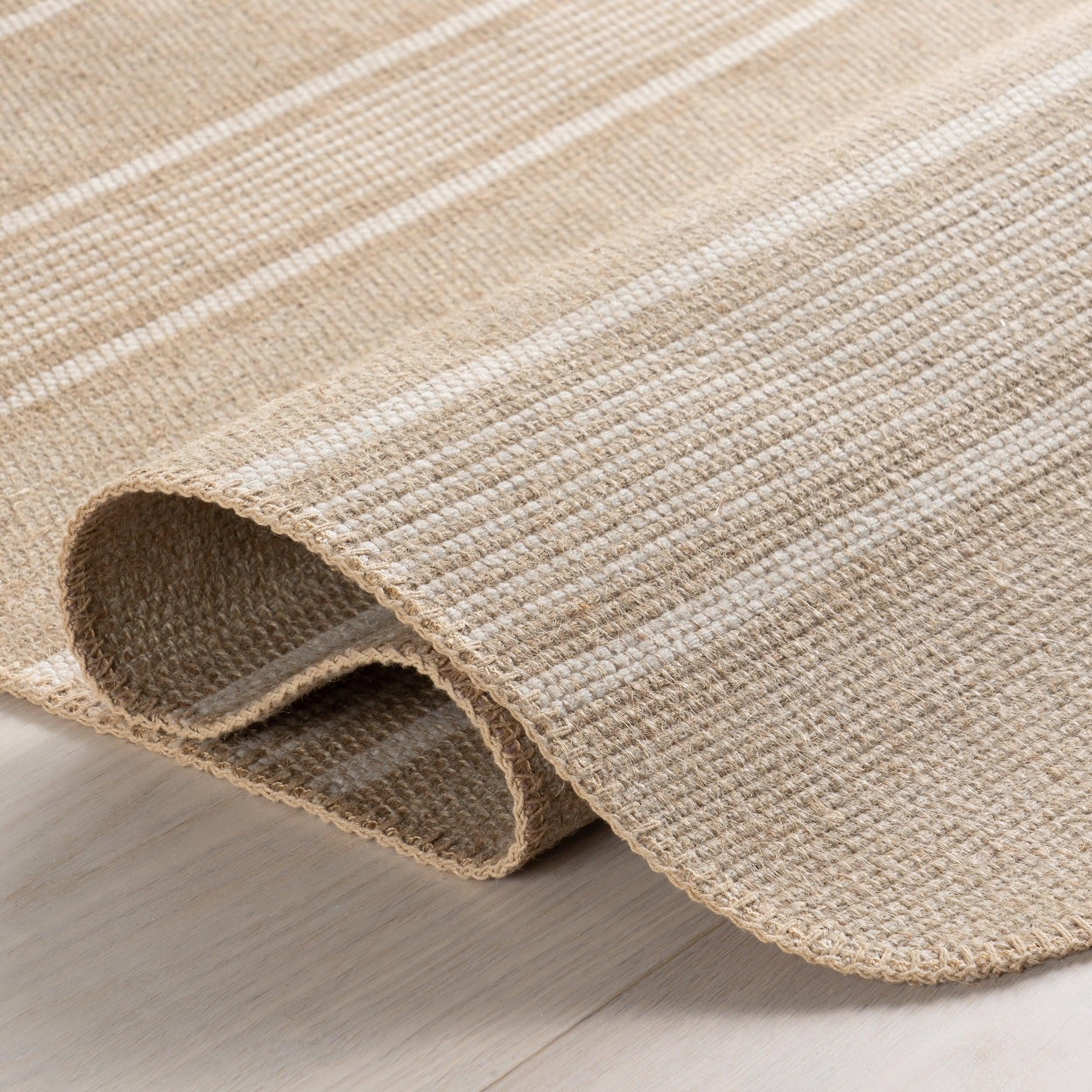 Loretta Striped Jute Rug | Natural – Rugs USA