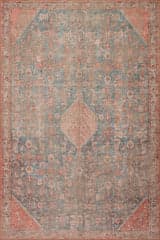 Isolated view of Multicolor Rectangle Wesa Medallion Rug, showcasing its design