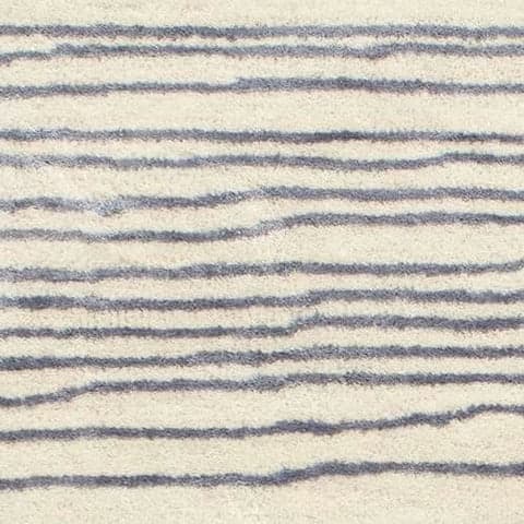 Striae Hand Tufted Wool Rug Swatch | Pewter Blue