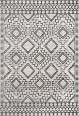 Isolated view of Grey Rectangle Miranda Moroccan Diamond Rug, showcasing its design