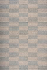 Isolated view of Blue Rectangle Mephira Checkered Washable Rug, showcasing its design