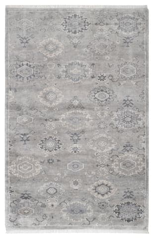 Lila Hand Knotted Wool Rug | Grey