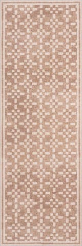 Isolated view of Natural Runner Innex Bohemian Washable Rug, showcasing its design
