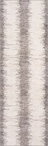 Isolated view of Ivory Runner Fauzi Bohemian Washable Rug, showcasing its design