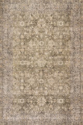 Isolated view of Green Rectangle Westfield Antiqued Jute-Blend Rug, showcasing its design