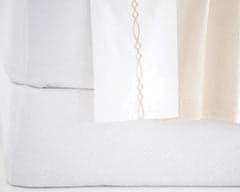 Petite Trellis Matelasse box spring cover | White