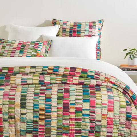 Penelope Stripe Coverlet | Multi