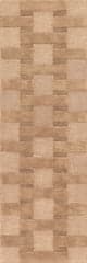 Isolated view of Brown Runner Remy Crosshatch Wool Rug, showcasing its design