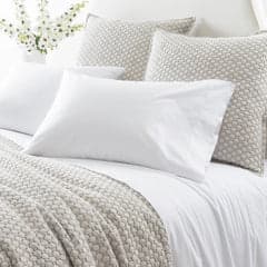 Grace Percale Fitted Sheet | White