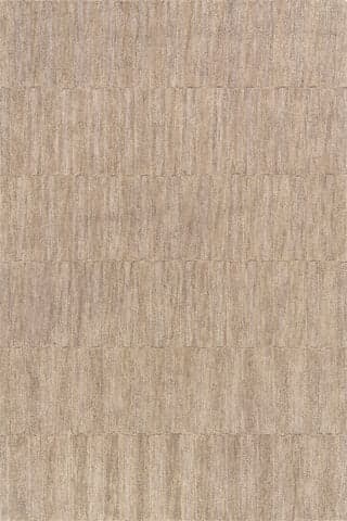 Isolated view of Beige Rectangle Starke Broken Stripe Wool Rug, showcasing its design