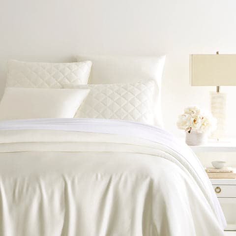 Silken Solid Duvet Cover | Ivory