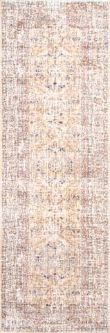 Isolated view of Gold Runner Florid Dreams Rug, showcasing its design