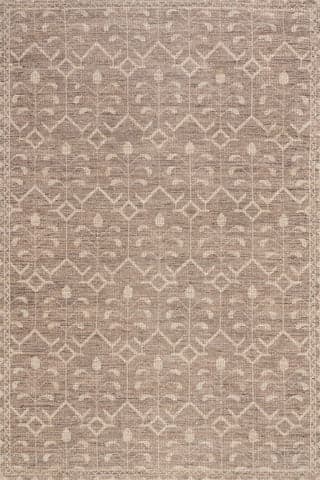 Isolated view of Brown Rectangle Ohzye Transitional Floral and Paisley Rug, showcasing its design