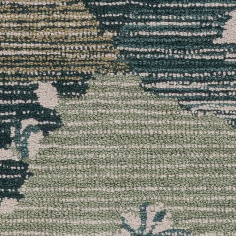 Ladycross Machine Washable Rug Swatch | Green