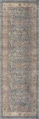 Isolated view of Blue Runner Orlind Traditional Bordered Washable Rug, showcasing its design