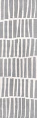 Isolated view of Grey Runner Irregular Parallel Bars Rug, showcasing its design
