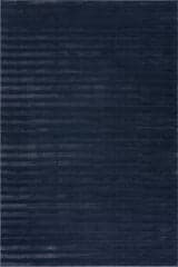 Isolated view of Blue Runner Syra Striped Plush Textured Washable Rug, showcasing its design