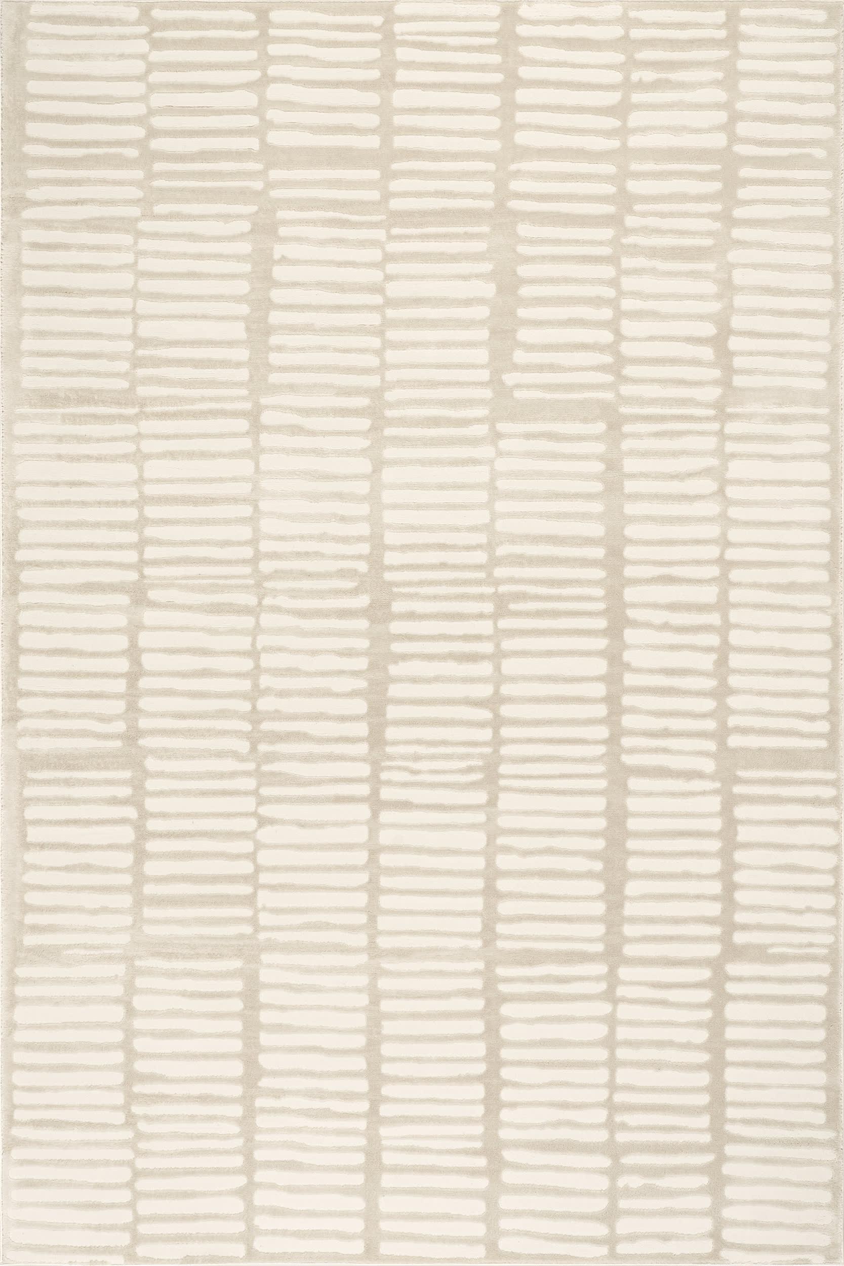 Cranbury Plush Textured Washable Rug | Cream