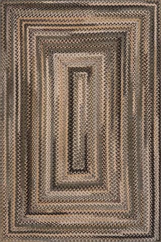 Isolated view of Brown Runner Ebonelle Bordered Bohemian Washable Rug, showcasing its design