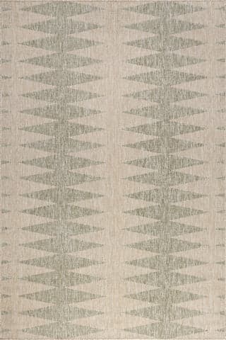 Isolated view of Green Rectangle Mariam Geometric Stripes Indoor/Outdoor Rug, showcasing its design