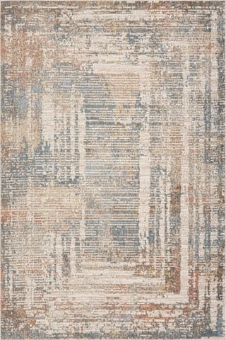 Isolated view of Tan Rectangle Slatewood Rustic Bordered Washable Rug, showcasing its design