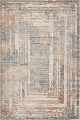 Isolated view of Tan Rectangle Slatewood Rustic Bordered Washable Rug, showcasing its design