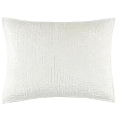 Parisienne Velvet Quilted Sham | Dove White