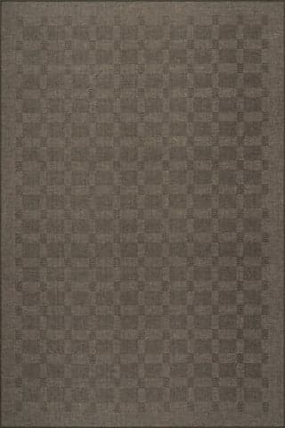 Isolated view of Charcoal Rectangle Walker Modern Checkered Washable Rug, showcasing its design