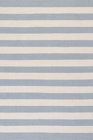 Banks Stripe Handwoven Indoor/Outdoor Rug | Swedish Blue