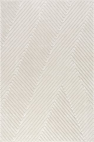 Isolated view of Cream Rectangle Talya Geometric Indoor/Outdoor Rug, showcasing its design
