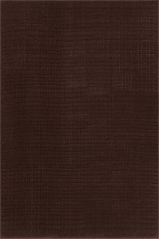Isolated view of Brown Rectangle Millburn Plush Textured Washable Rug, showcasing its design