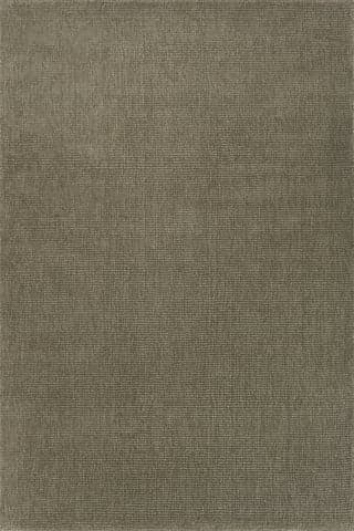 Isolated view of Sage Green Rectangle Crosby Solid Wool Rug by Nate Berkus, showcasing its design