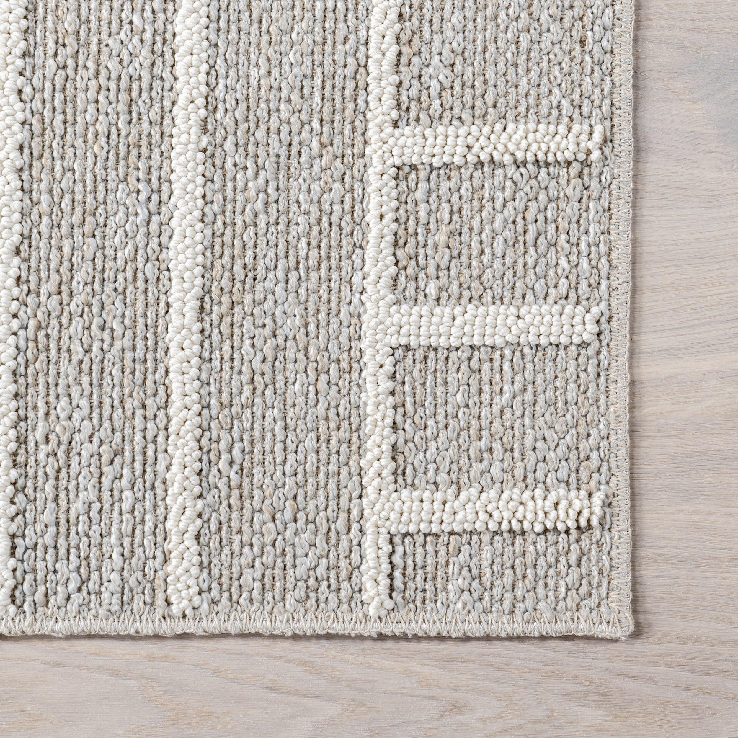 Althea Geometric Arc Washable Rug | Light Grey – Rugs USA