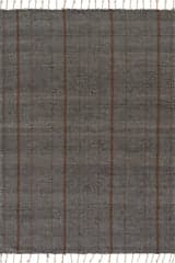 Nare Striped Handmade Cotton Rug | Grey