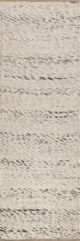 Isolated view of Ivory Runner Hamptons Marled Rug, showcasing its design