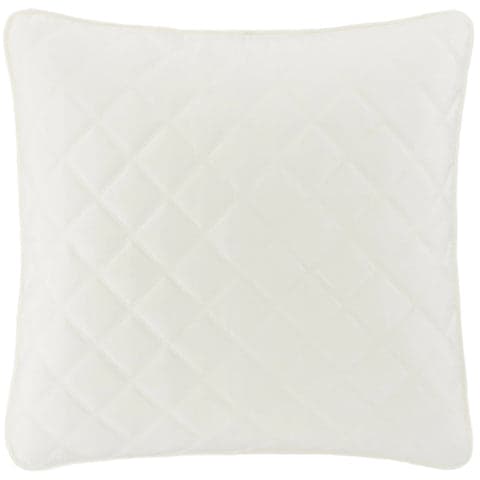 Quilted Silken Solid Sham | Ivory