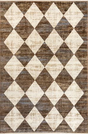 Vanni Checkered Fringed Rug