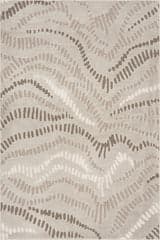 Isolated view of Beige Rectangle Harrah Modern Abstract Rug, showcasing its design