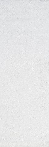 Isolated view of Snow White Runner Solid Fluffy Rug, showcasing its design