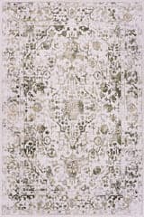 Isolated view of Green Rectangle Charlisa Washable Faded Snowflake Rug, showcasing its design