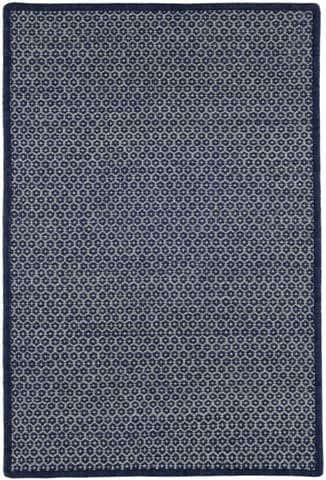 Honeycomb Handwoven Wool Custom Rug | Indigo/Grey