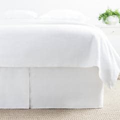 Lush Linen Bed Skirt | White