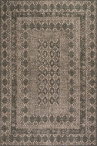 Isolated view of Blue  Ravika Traditional Vintage & Distressed Rug, showcasing its design