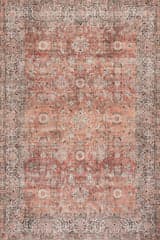 Isolated view of Orange Rectangle Westfield Antiqued Jute-Blend Rug, showcasing its design