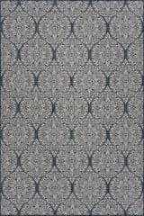 Isolated view of Blue Rectangle Breezey Traditional Paisey Indoor/Outdoor Rug, showcasing its design