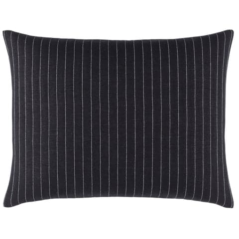 Chalk Stripe Sham | Black