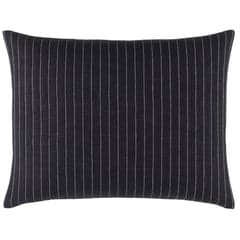 Chalk Stripe Sham | Black