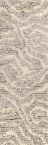 Isolated view of Grey Runner Jordyn Textured Waves Rug, showcasing its design